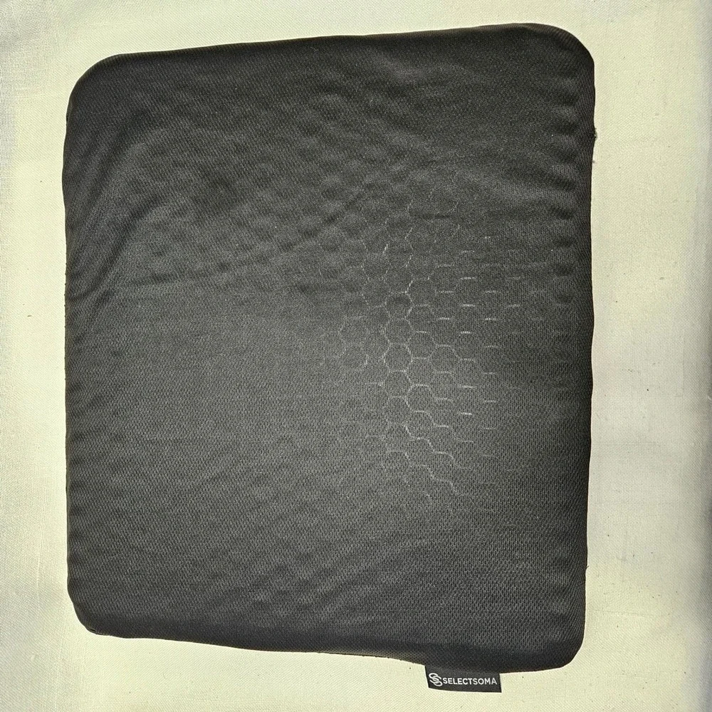 SelectSoma Wheelchair Cushion  Black Gel Honeycomb Pressure Relief Pad Office
